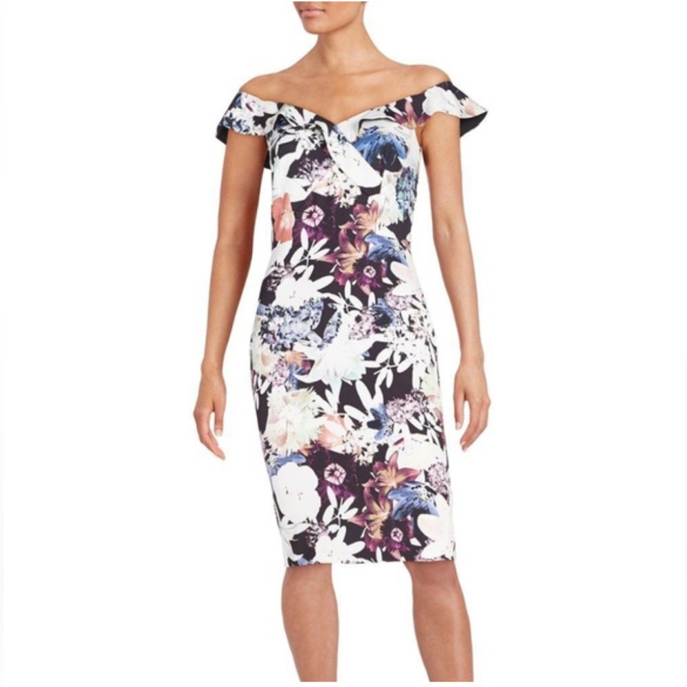 Saks Fifth Avenue Floral Off-Shoulder Dress
